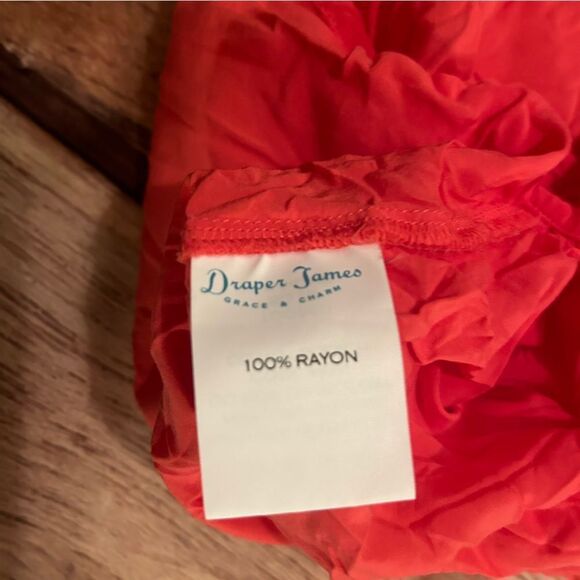 Draper James Button Down Tank Red size 8 - Picture 3 of 5